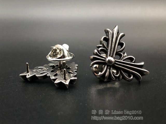 chrome hearts銀飾 克羅心小號雙十字胸針 胸花別針 純手工 克羅心925銀別針  gjc1900